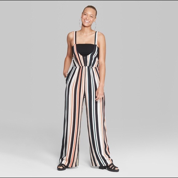 wild fable Pants - Wild Fable Colorful Stripe Jumpsuit